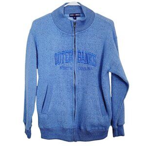 Vintage Handmade Unisex Outer Banks Swacket Sweater Jacket Sm Carolina Blue